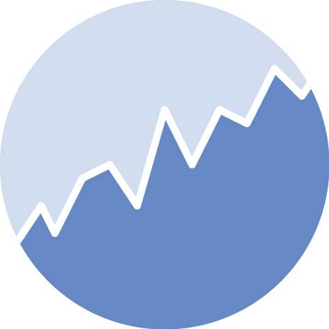 Dataviz logo representing a Area chart.