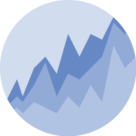 Dataviz logo representing a StackedArea chart.